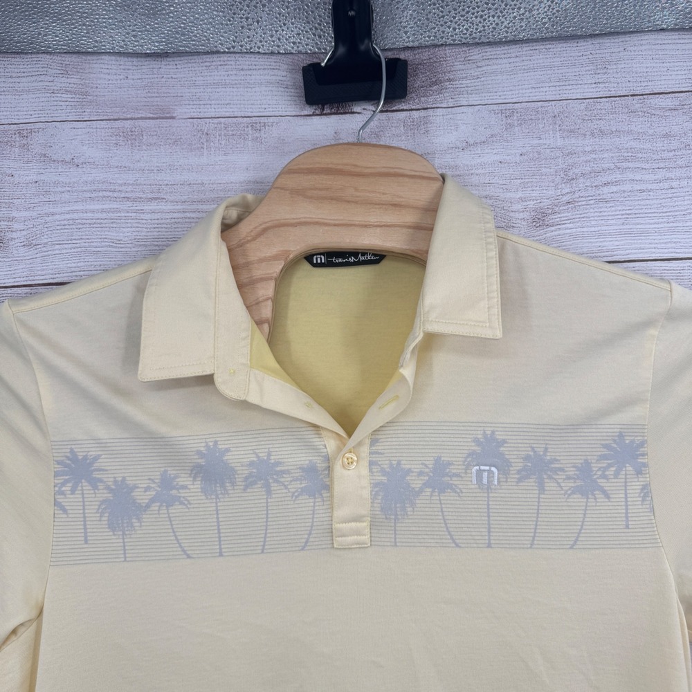 Travis Mathew Polo Shirt  Mens Size Large Golf Palm‎ Tree Casual Short Sleeve